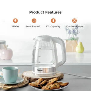 GEEPAS GLASS KETTLE