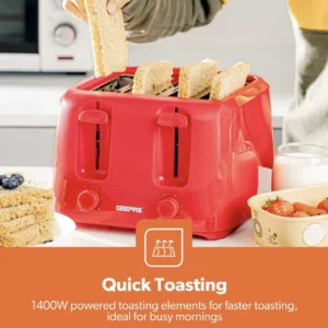 Geepas 4 Slice Bread Toaster with 6-Level Browning Control
