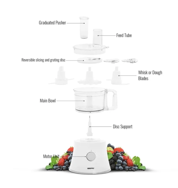 GEEPAS 10 IN 1 FOOD PROCESSOR - Image 3