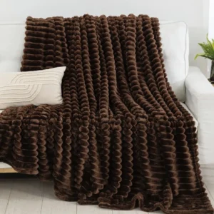 Faux Fur Plush Fleece Bed blanket Sofa throws