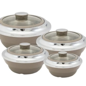 4pc CassaGlass Hot Pot Set 1.0L,1.5L,2.0L,3.0L