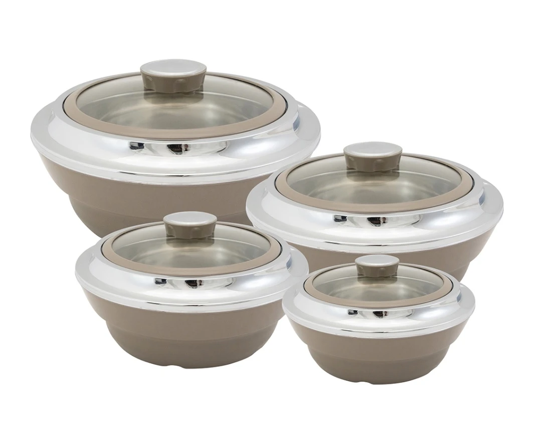 4pc CassaGlass Hot Pot Set 1.0L,1.5L,2.0L,3.0L