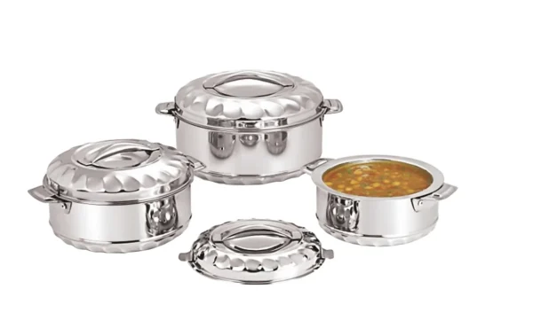 Solitaire Stainless Steel 3-Piece Hot Pot Set – 1.0L, 1.5L, 2.5L OR SET- 2.5L,3.5,5L