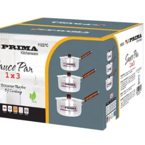 prima 6pc SAUCE PAN WITH LIDS(18cm-22cm)