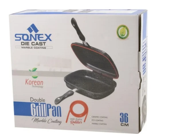 Sonex 36CM Die-Cast Double Grill Pan