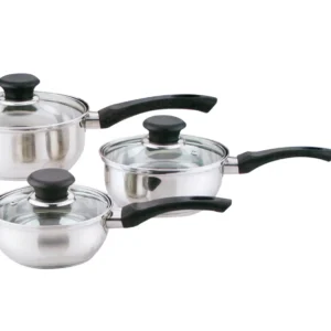 Stainless Steel Saucepan Set (14cm-18cm)