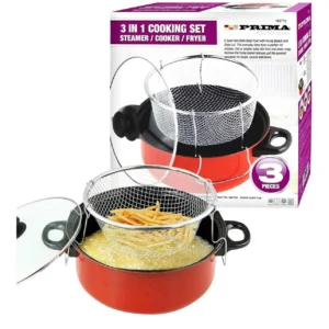 Prima 3-in-1 Cooking Set – Steamer, Cooker & Fryer