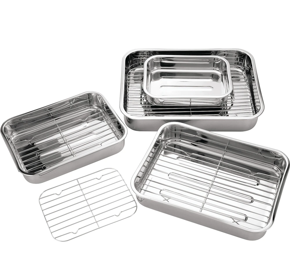 Heavy-Duty Roaster Pan Set with Racks