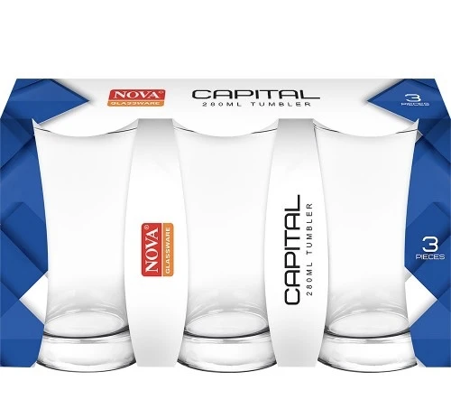 capital 300ml glass set of 3