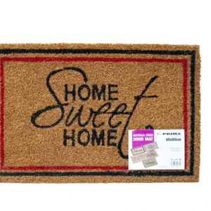 PVC COCO DOOR MAT PATTERNED COIR 40x 60CM HOMELY NEEDS