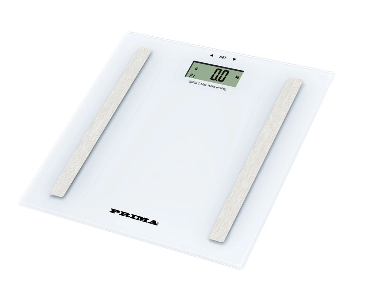 PRIMA 150KG 3 IN 1 ELECTRONIC BODY FAT GLASS SCALE