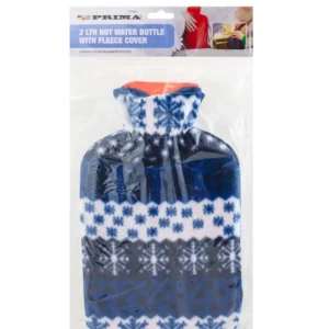 2L HOT WATER BOTTLE WITH FLEECE COVER PRIMA