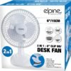 Elpine 2 in 1-6" Clip-On Desk Fan White