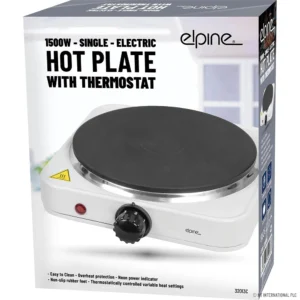 Electric Hot Plate with Thermostat (Single-White)